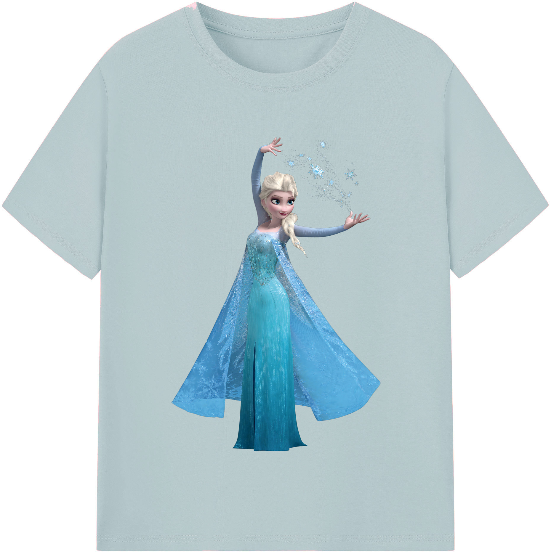 （画像用） アナと雪の女王 アンナ エルサ Frozen Anna Elsa 綿100％半袖Tシャツ（フロントプリント）